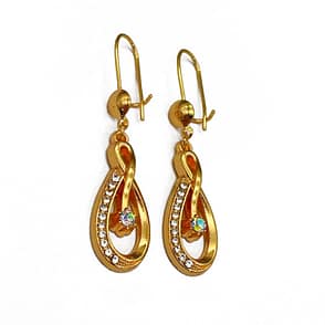 Vintage Inlaid Zircon Shining Diamond Hollowed Fashion Earrings