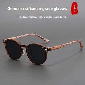 Retro Frosted Round Rim Sunglasses UV-proof Strong Light