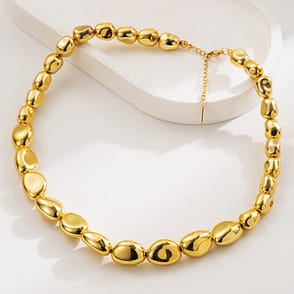 Titanium Steel Beaded Necklace Simple Hip Hop Style Love Heart