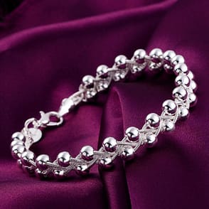 Ethnic Style Braided Light Bead Bracelet With 925 Silver